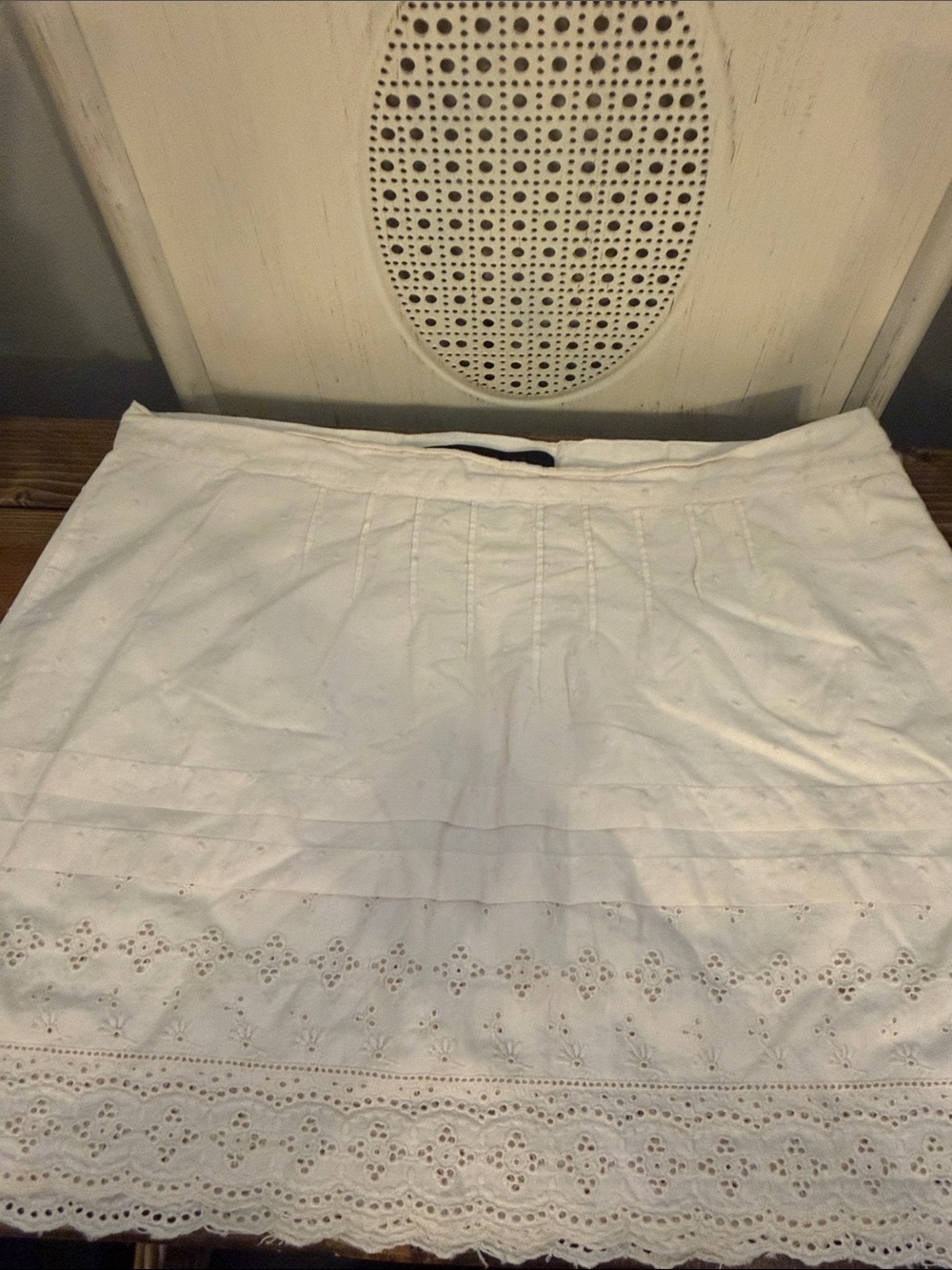 Marc Jacobs White Eyelet Mini Skirt